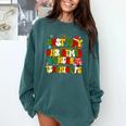 PE Teacher Christmas Holiday Comfort Colors Sweatshirt Blue Spruce
