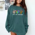 Peace Love Montessori Daycare Teacher Appreciation Comfort Colors Sweatshirt Blue Spruce Peace Love Montessori Daycare Teacher Appreciation Comfort Colors Sweatshirt Blue Spruce