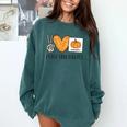 Peace Love Visuals Sped Teacher Pumpkin Skeleton Halloween Comfort Colors Sweatshirt Blue Spruce Peace Love Visuals Sped Teacher Pumpkin Skeleton Halloween Comfort Colors Sweatshirt Blue Spruce