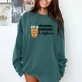 Phonemes Graphemes And Caffeine Coffee Teacher Appreciation Comfort Colors Sweatshirt Blue Spruce