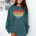 Pianist Retro Sunset Piano Keyboard Player Teacher Comfort Colors Sweatshirt Blue Spruce