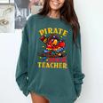 Pirate Pre-K Teacher Preschool Halloween Comfort Colors Sweatshirt Blue Spruce