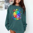 Play Is Learning Teacher Kindergarten For Men Women Kids Comfort Colors Sweatshirt Blue Spruce Play Is Learning Teacher Kindergarten For Men Women Kids Comfort Colors Sweatshirt Blue Spruce