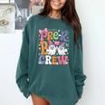 Pre-K Boo Crew Pre-K Teacher Student Kids Halloween Comfort Colors Sweatshirt Blue Spruce