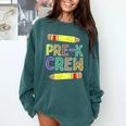 Pre-K Crew PreK Teachers Back To School Comfort Colors Sweatshirt Blue Spruce Pre-K Crew PreK Teachers Back To School Comfort Colors Sweatshirt Blue Spruce