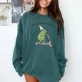 Pre K Grade Teacher Frog Back To School Preschool Comfort Colors Sweatshirt Blue Spruce