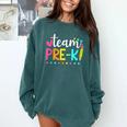 Pre-k Team Pencil Teacher Student Back To School Girls Comfort Colors Sweatshirt Blue Spruce Pre-k Team Pencil Teacher Student Back To School Girls Comfort Colors Sweatshirt Blue Spruce