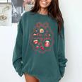 Preschool Pre-K Is My Jam Strawberry Girl Teacher Kids Comfort Colors Sweatshirt Blue Spruce