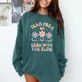 Preschool Teacher Appreciation Team Pre-K Grow With The Flow Comfort Colors Sweatshirt Blue Spruce