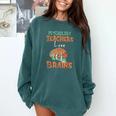 Psychology Teachers Love Brains Halloween For Psychologists Men Women Comfort Colors Sweatshirt Blue Spruce