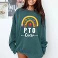 PTO Crew Parent School Volunteer Board Mom Parent Teacher Comfort Colors Sweatshirt Blue Spruce PTO Crew Parent School Volunteer Board Mom Parent Teacher Comfort Colors Sweatshirt Blue Spruce