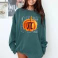 Pumpkin Pie Halloween Thanksgiving Math Teacher Pi Day Comfort Colors Sweatshirt Blue Spruce