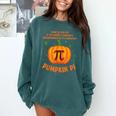 Pumpkin Pie Pi Math Teacher Shirt Halloween Men Adult Comfort Colors Sweatshirt Blue Spruce