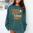 Pumpkin Spice Gives Me Teacher Powers Fall Thanksgiving Men Women Comfort Colors Sweatshirt Blue Spruce Pumpkin Spice Gives Me Teacher Powers Fall Thanksgiving Men Women Comfort Colors Sweatshirt Blue Spruce