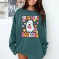 Read More Books Groovy Halloween Teacher Women Comfort Colors Sweatshirt Blue Spruce Read More Books Groovy Halloween Teacher Women Comfort Colors Sweatshirt Blue Spruce
