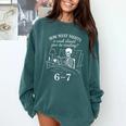 Reading 67 Meme English Teacher 67 Book Lover Humor Comfort Colors Sweatshirt Blue Spruce