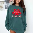 Red Ribbon Week Awareness For Students And Teachers Men Women Girls Kids Comfort Colors Sweatshirt Blue Spruce