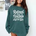 Retired PE Teacher Legend Left The Gym Physical Education Comfort Colors Sweatshirt Blue Spruce