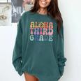 Retro Aloha Third Grade Teacher Summer Vacation Beach Hawaii Comfort Colors Sweatshirt Blue Spruce Retro Aloha Third Grade Teacher Summer Vacation Beach Hawaii Comfort Colors Sweatshirt Blue Spruce