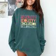 Retro Diversity Equity Inclusion Belonging DEIB Teacher Comfort Colors Sweatshirt Blue Spruce Retro Diversity Equity Inclusion Belonging DEIB Teacher Comfort Colors Sweatshirt Blue Spruce