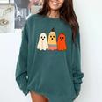 Retro Pencil Ghost Boo Spooky Teacher Halloween Costume Comfort Colors Sweatshirt Blue Spruce Retro Pencil Ghost Boo Spooky Teacher Halloween Costume Comfort Colors Sweatshirt Blue Spruce