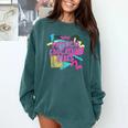 Retro Physical Education Vibes Gym Teacher Phys Ed Teacher Comfort Colors Sweatshirt Blue Spruce