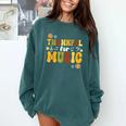 Retro Thankful For Music Floral Music Teacher Thanksgiving Men Women Comfort Colors Sweatshirt Blue Spruce