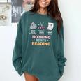 Rock Paper Scissors Teacher Librarian Nothing Beats Reading Comfort Colors Sweatshirt Blue Spruce
