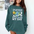 Rotation Of Earth Science Teacher Earth Day Men Women Comfort Colors Sweatshirt Blue Spruce