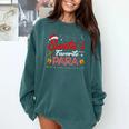 Santa's Favorite Para Christmas Paraprofessional Teacher Comfort Colors Sweatshirt Blue Spruce Santa's Favorite Para Christmas Paraprofessional Teacher Comfort Colors Sweatshirt Blue Spruce