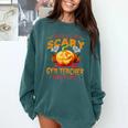 This Is My Scary Gym Teacher Costume Pumpkin Halloween Men Women Comfort Colors Sweatshirt Blue Spruce This Is My Scary Gym Teacher Costume Pumpkin Halloween Men Women Comfort Colors Sweatshirt Blue Spruce