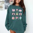 School Pencils And Bows Teacher Bow Coquette Pencil Girls Comfort Colors Sweatshirt Blue Spruce School Pencils And Bows Teacher Bow Coquette Pencil Girls Comfort Colors Sweatshirt Blue Spruce