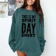 School Teacher Spirit Day Costume For Men Women Comfort Colors Sweatshirt Blue Spruce