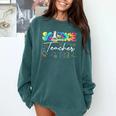 Science Teacher Tie Dye First Day Of School Back To School Men Women Girls Kids Comfort Colors Sweatshirt Blue Spruce