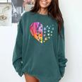 Sign Language Heart ASL For Deaf Teacher Comfort Colors Sweatshirt Blue Spruce Sign Language Heart ASL For Deaf Teacher Comfort Colors Sweatshirt Blue Spruce