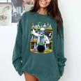 Skeleton Mad Scientist Halloween Costume Science Teacher Comfort Colors Sweatshirt Blue Spruce Skeleton Mad Scientist Halloween Costume Science Teacher Comfort Colors Sweatshirt Blue Spruce
