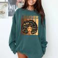 Smart Teacher Afro Girl Melanin African American Wowen Comfort Colors Sweatshirt Blue Spruce Smart Teacher Afro Girl Melanin African American Wowen Comfort Colors Sweatshirt Blue Spruce