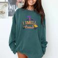I Smell Children Wicked Cute Kindergarten Teacher Halloween Comfort Colors Sweatshirt Blue Spruce