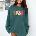 Sped Teacher Halloween Ghost Special Education Preppy Fall Comfort Colors Sweatshirt Blue Spruce