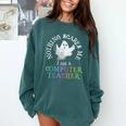 This Is My Spooky COMPUTER TEACHER Costume Don't Scare Me Comfort Colors Sweatshirt Blue Spruce This Is My Spooky COMPUTER TEACHER Costume Don't Scare Me Comfort Colors Sweatshirt Blue Spruce