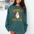 Spooky Science Teacher Ghost Halloween School Women Comfort Colors Sweatshirt Blue Spruce Spooky Science Teacher Ghost Halloween School Women Comfort Colors Sweatshirt Blue Spruce