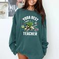 Star Wars Yoda Best Teacher Icons Comfort Colors Sweatshirt Blue Spruce