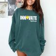 STEAM Teacher Back To School STEM Innovate Science For Men Women Kids Comfort Colors Sweatshirt Blue Spruce