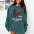 This Is My Super ESL Teacher Costume Lazy Halloween Comfort Colors Sweatshirt Blue Spruce This Is My Super ESL Teacher Costume Lazy Halloween Comfort Colors Sweatshirt Blue Spruce