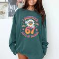 I Survived 67 Days Of School Groovy Retro Teachers Girls Comfort Colors Sweatshirt Blue Spruce I Survived 67 Days Of School Groovy Retro Teachers Girls Comfort Colors Sweatshirt Blue Spruce