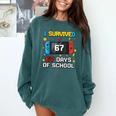 I Survived 67 Days Of School 67 Teacher Squad Matching Comfort Colors Sweatshirt Blue Spruce I Survived 67 Days Of School 67 Teacher Squad Matching Comfort Colors Sweatshirt Blue Spruce