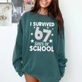 I Survived 67 Days Of School Teachers Students Comfort Colors Sweatshirt Blue Spruce I Survived 67 Days Of School Teachers Students Comfort Colors Sweatshirt Blue Spruce