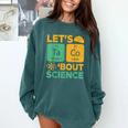 Lets Tacos Bout Science Teacher Chemistry Physics Comfort Colors Sweatshirt Blue Spruce