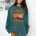 I Teach The Coolest Pumpkins In The Patch Teacher Halloween Comfort Colors Sweatshirt Blue Spruce