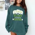 I Teach The Cutest Little Monsters Halloween Teacher Spooky Comfort Colors Sweatshirt Blue Spruce
